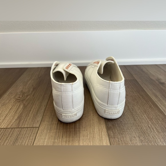 White rose gold superga platform sneakers size 8 - Picture 4 of 9